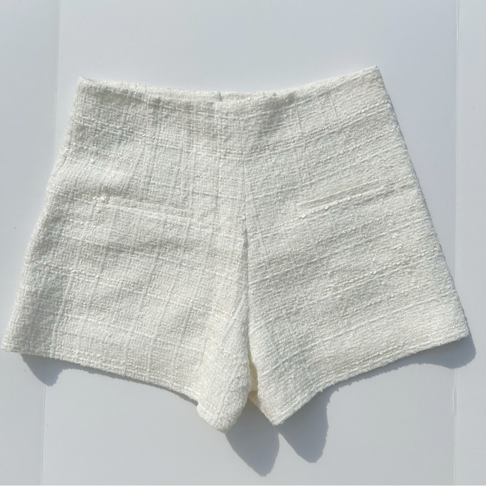Veronica Beard Jazmin CreamTweed Shorts Size 8 - Picture 7 of 13